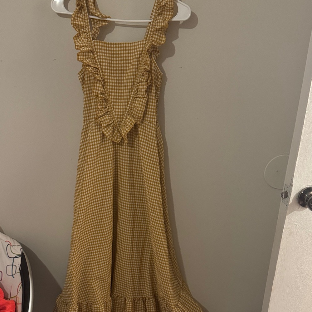 Charming Yellow Gingham Kids Dress